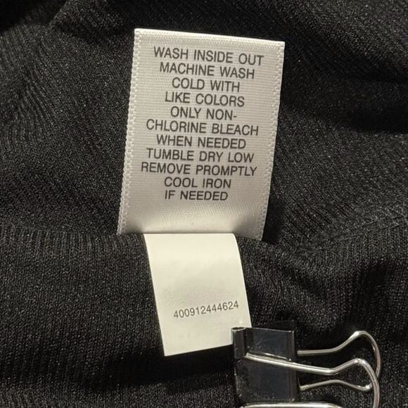 Apt 9 Top 3/4 Sleeve Minimalist Retro Sheer Ruffle Polka Dot Button Up Black 3X - Picture 5 of 6